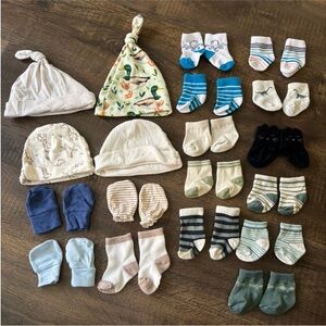 Assorted Baby Socks and Hats Set